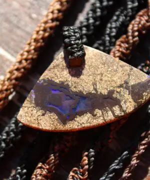 PURPLE OPAL NECKLACE,Koroit Opal Pendant, Australian made macrame cord reiki crystal healing elven pendant necklace talisman jewellery