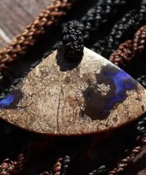 PURPLE OPAL NECKLACE,Koroit Opal Pendant, Australian made macrame cord reiki crystal healing elven pendant necklace talisman jewellery