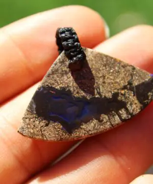 PURPLE OPAL NECKLACE,Koroit Opal Pendant, Australian made macrame cord reiki crystal healing elven pendant necklace talisman jewellery