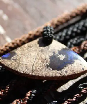 PURPLE OPAL NECKLACE,Koroit Opal Pendant, Australian made macrame cord reiki crystal healing elven pendant necklace talisman jewellery