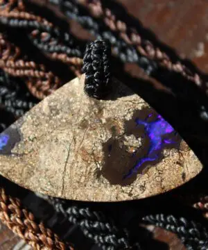PURPLE OPAL NECKLACE,Koroit Opal Pendant, Australian made macrame cord reiki crystal healing elven pendant necklace talisman jewellery
