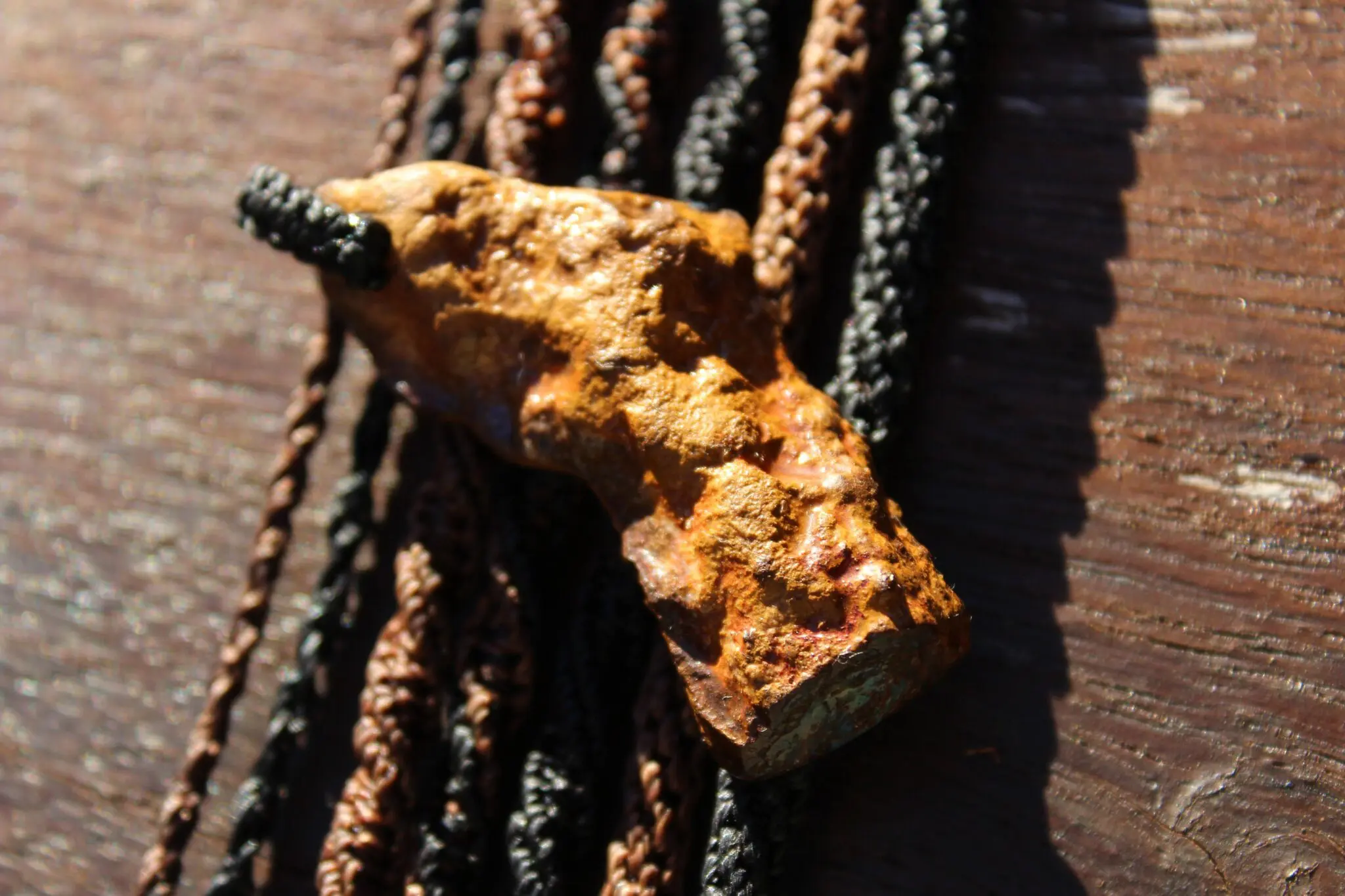 Matrix Koroit OPAL NECKLACE, Australian boulder Opal, Australian made macrame cord, reiki healing jewellery, elven unique statemen talisman - Image 9