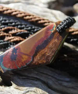 Australian Boulder Opal Necklace • Surfer Pendant • Natural Crystal Talisman • Handmade Opal Jewelry Gift