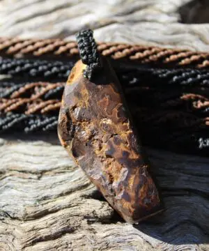 Australian Boulder Opal Necklace • Surfer Pendant • Natural Crystal Talisman • Handmade Opal Jewelry Gift