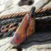 Australian Boulder Opal Necklace • Surfer Pendant • Natural Crystal Talisman • Handmade Opal Jewelry Gift
