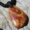 Australian Noreena Jasper Necklace,Aboriginal Colours Necklace,Elven Macrame Necklace,indiginous Necklace, australian made macrame cord