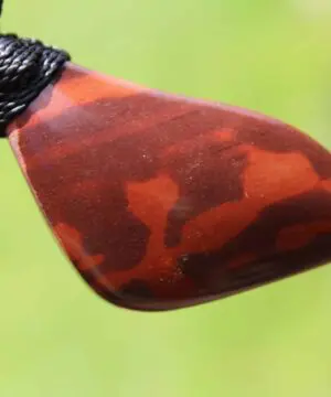 Australian Newsprint Jasper pendant talisman, Zebra stone necklace , Australian handmade , Australian handwoven tropical cord