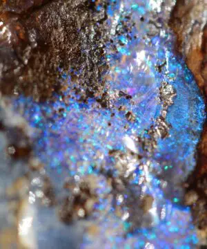 Matrix OPAL NECKLACE.Pattern Green Blue Purple Flashy Boulder Opal Pendant with Macrame Cord