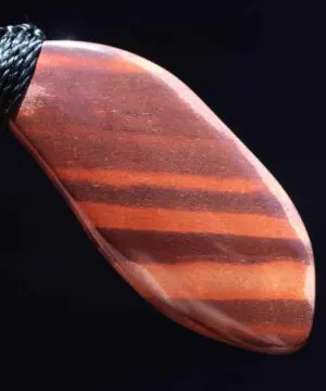 Alternative view of Australian Print Stone Necklace Talisman, Newsprint Jasper spiritual Pendant, Australian handmade , Tropical handwoven cord , Galatasaray