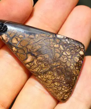 Koroit Opal Necklace,Boulder Opal Pendant Necklace, Macrame Cord