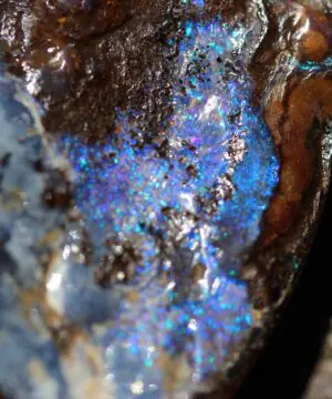 Matrix OPAL NECKLACE.Pattern Green Blue Purple Flashy Boulder Opal Pendant with Macrame Cord