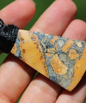 Alternative view of Maligano Jasper, Aboriginal inspired Talisman Necklace,Elven Gemstone crystal beachy beach jewelry, summer jewelry, surfer necklace