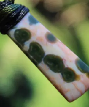 8th vein OCEAN JASPER Pendant, Australian handmade crystal necklace talisman,Australian handwoven tropical cord rainforest alchemy necklace