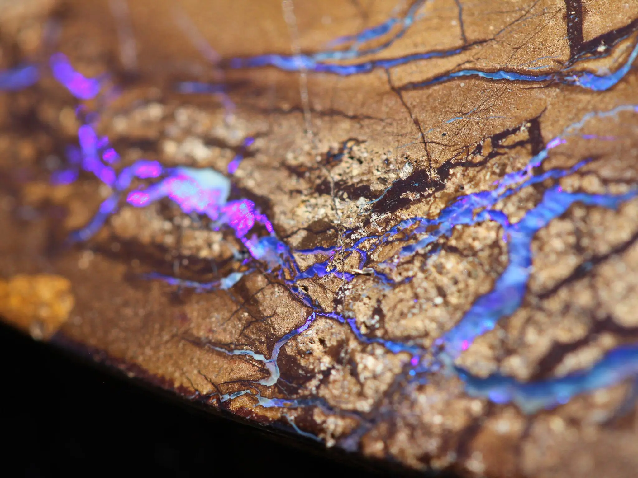 Natural Opal Pendant. Elven Boulder Opal Necklace with Macrame Shibari Cord - Image 9