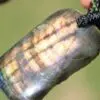 Labradorite Pendant, Australian made macrame cord healing crystal jewellery labrodorite necklace, Indigo Gemstone, Tribal Macrame Cord