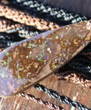 Matrix OPAL NECKLACE,Boulder Opal Pendant Necklace,Shibari Macrame Cord,opal macrame necklace,Australian Opal jewelry,mens necklace