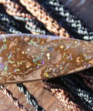 Matrix OPAL NECKLACE,Boulder Opal Pendant Necklace,Shibari Macrame Cord,opal macrame necklace,Australian Opal jewelry,mens necklace