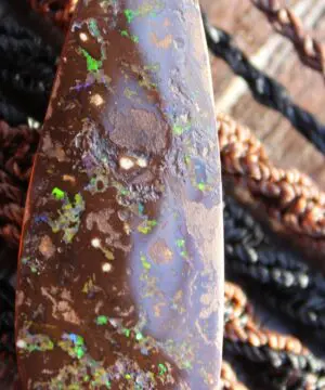 Matrix OPAL NECKLACE,Boulder Opal Pendant Necklace,Shibari Macrame Cord,opal macrame necklace,Australian Opal jewelry,mens necklace