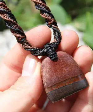 Marra Mamba Tigereye Necklace, Australian Tiger Eye, Australian Made Macrame Cord Jewelry, Healing Crystal, Natural stone gift for her him