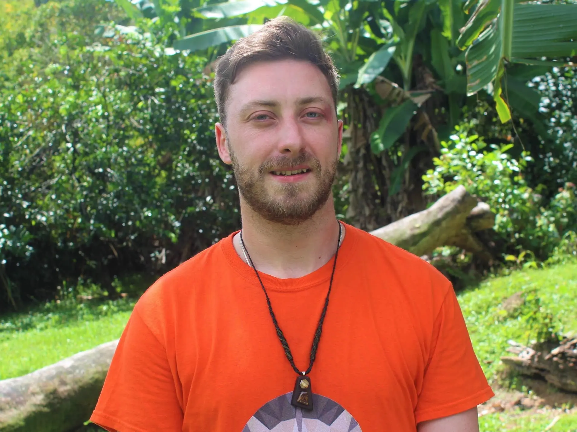 BOULDER OPAL and GOLD Rutile wood pendant, ,Red Cedar Wood,Macrame cord,October BirthStone, Australian made macrame cord, statement jewelry - Image 3