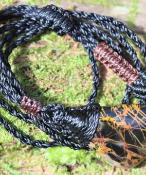 Australian Pilbara Jasper Pendant, Jasper Necklace, Australian made Macrame Cord, Aboriginal Outback Healing crystal Jewelry, may birthstone