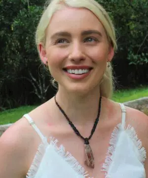 Australian Blood Stone Jasper Pendant, Indigenous Jasper Earthy Necklace,Tropical Cord,Brown Unique Ribbon Stone, Aboriginal Outback Jewelry