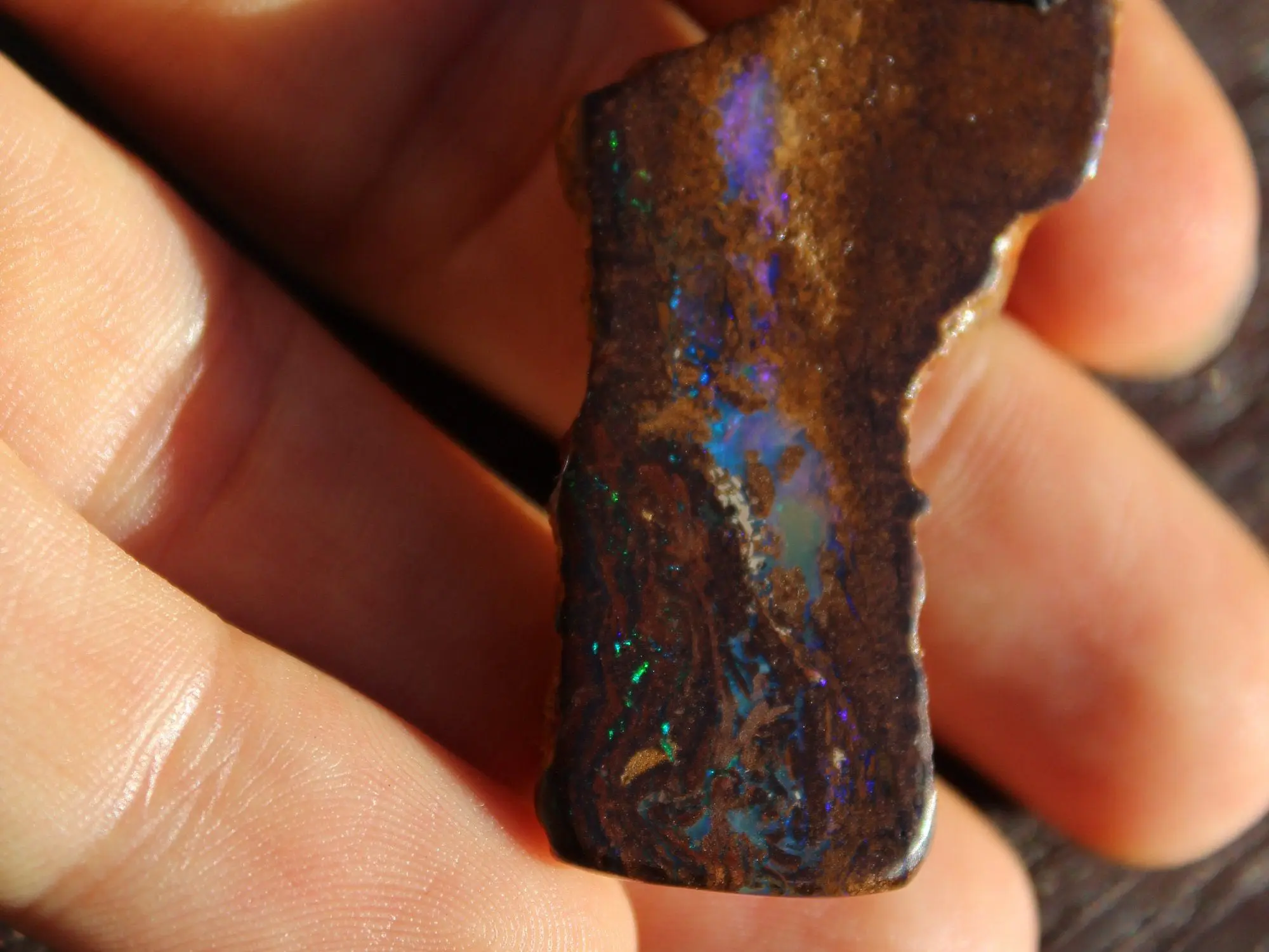 Matrix Koroit OPAL NECKLACE, Australian boulder Opal, Australian made macrame cord, reiki healing jewellery, elven unique statemen talisman - Image 3