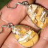 Australian Silver Brecciated Mookaite Earrings, Australian handmade crsytal healing jewelry, gemstone jewelry, natural crystal jewellery