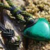 Arrow head Malachite Necklace,Malachite Pendant, Elven Jewelry, crystal healing jewellery,Australian made Macrame Cord, Green stone talisman