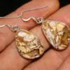 Australian Silver Brecciated Mookaite Earrings, Australian handmade crsytal healing jewelry, gemstone jewelry, natural crystal jewellery