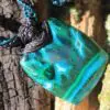 Rare CHRYSOCOLLA Pendant Necklace,Malachite Necklace, Gem Silica,  Macrame Necklace, healing jewelry ELF Fae Faery
