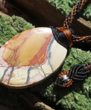 Maligano Jasper, Australian Nature Talisman Necklace,Elven Gemstone crystal viking celtic, jewelry, Healing crystal jewelry