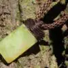 Australian Prehnite Pendant, Prehnite Necklace, Australian made Elven Macrame Cord, healing crystal jewelry, Gemstone Jewelry, yellow stone