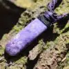 Siberia snowflake charoite pendant, charoite necklace,  australian made macrame cord, natural purple stone jewelry , reiki healing crystal,
