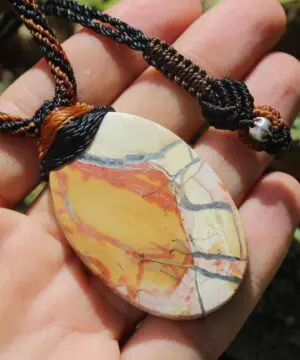 Alternative view of Maligano Jasper, Australian Nature Talisman Necklace,Elven Gemstone crystal viking celtic, jewelry, Healing crystal jewelry