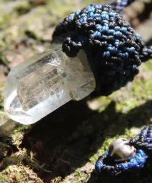 Australian Raw Topaz Pendant, Platypus Dreaming Genuine Topaz necklace, Australian made Macrame cord Talisman, Elven healing crystal jewelry