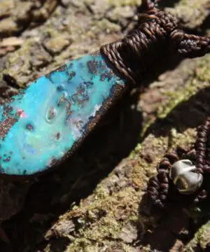 Handcrafted Boulder Opal Necklace, Unique Australian Opal Jewelry, Genuine Gemstone Pendant, Boho Statement Necklace, Perfect Gift for Her