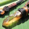 Smoky Gem Citrine Pendant ,Elven Natural Raw Citrine Necklace, November Birthstone Healing crystal jewelry, Australian made Macrame cord