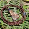 Australian boulder opal necklace, ethically sourced Australian opal jewelry,october birthstone, australian made macrame cord natural jewelry