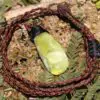 Australian Prehnite Necklace, Australian made Prehnite Pendant, Elven Macrame Cord, healing crystal jewelry, Gemstone Jewelry, yellow stone