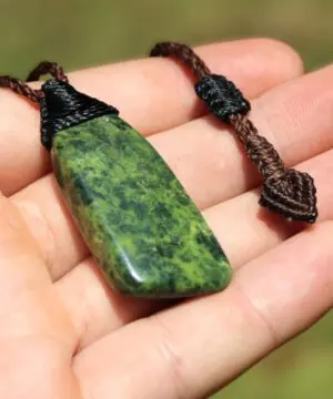 Elven Atlantisite Stone Pendant, Australian stichtite with serpentine Necklace,Australian made macrame cord,Healing crystal Jewelry