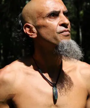 Black fire matrix FAIRY OPAL Necklace, Australian Opal Tribal Pendant, Burning Man Jewelry, Rainforest Crystal Alchemy Talisman Necklace