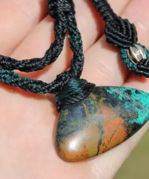 Alternative view of Sonora Sunrise Talisman Necklace, Australian Hand Made Tropical Cord Necklace | Grounding Crystal Pendant, Rainforest Crystal Alchemy