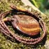 Kookaburra Fire Matrix OPAL Pendant Necklace, Australian Solid Boulder Opal jewelry, Australian Made Macrame Cord Healing Jewelry