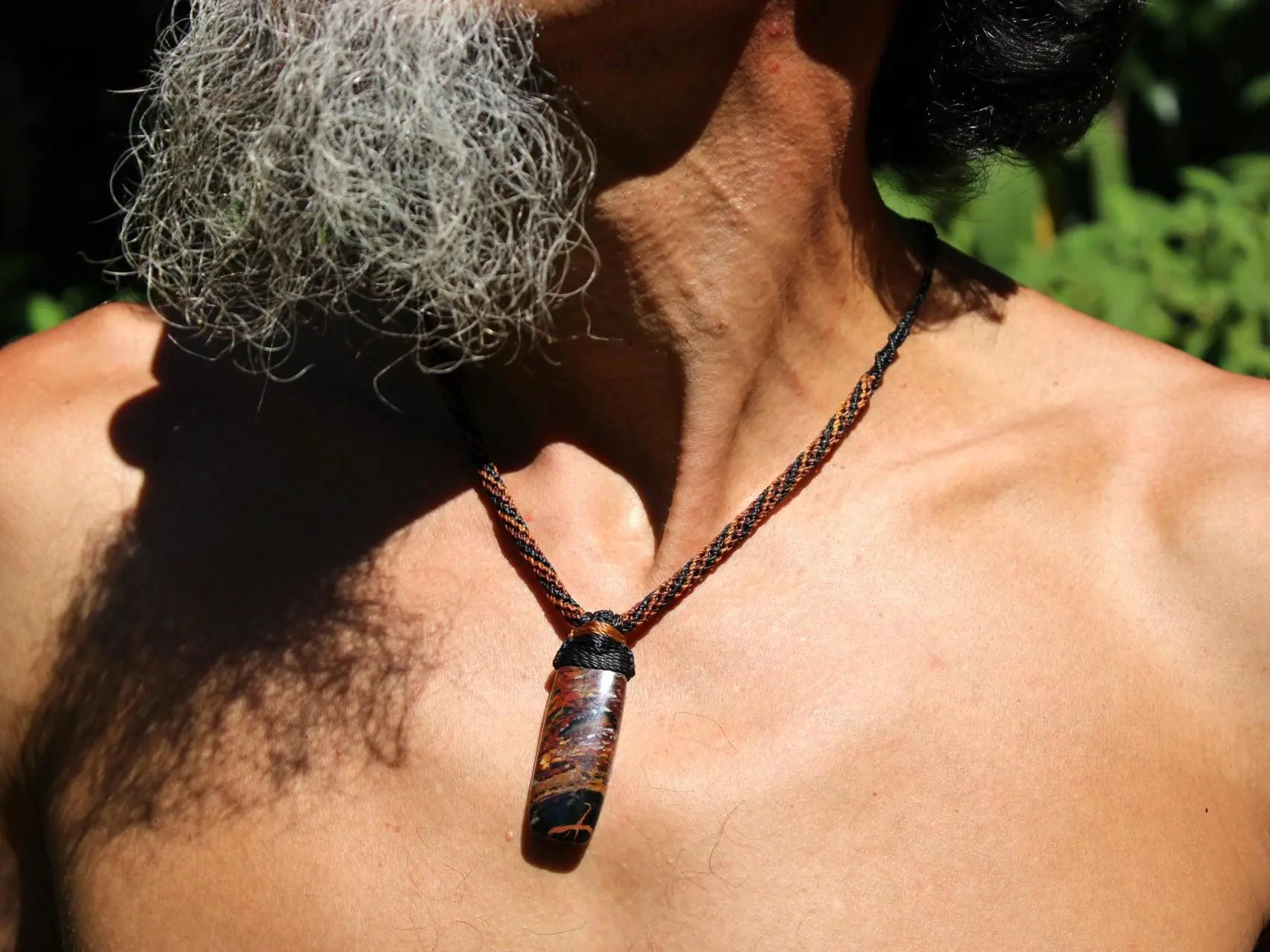 Australian Pilbara Jasper Pendant, Indigenous Jasper Graffiti Necklace, Australian made Macrame Cord, Aboriginal Outback Healing crystal - Image 9