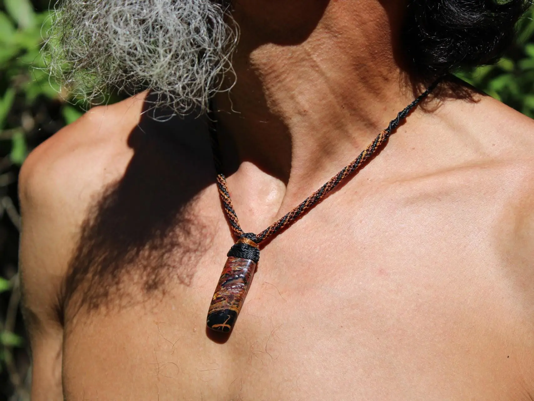 Australian Pilbara Jasper Pendant, Indigenous Jasper Graffiti Necklace, Australian made Macrame Cord, Aboriginal Outback Healing crystal - Image 16