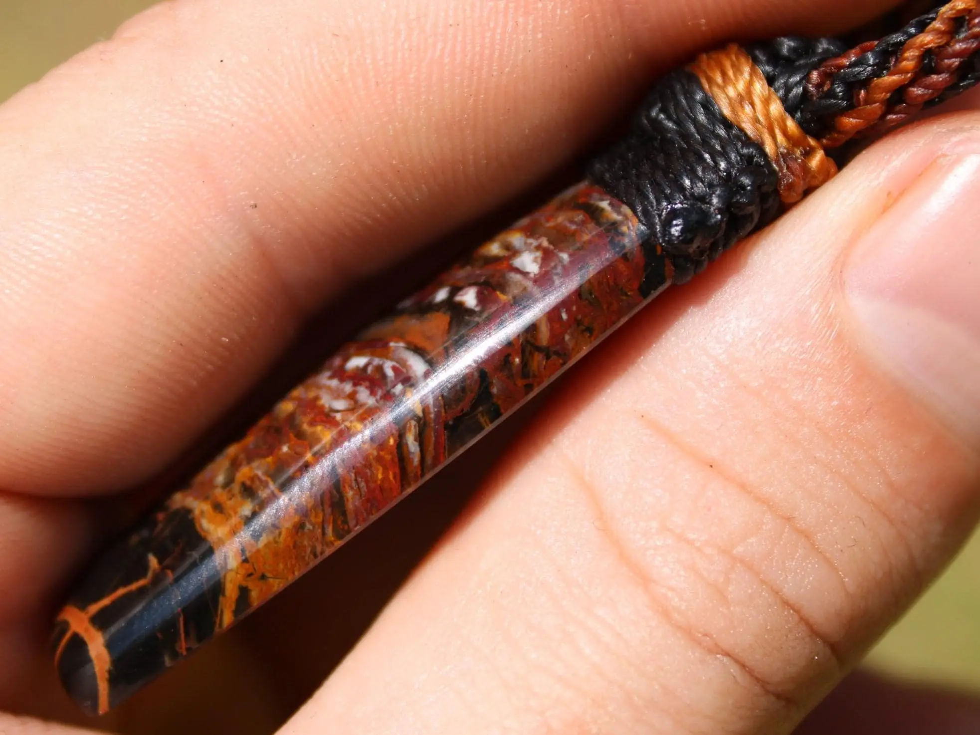 Australian Pilbara Jasper Pendant, Indigenous Jasper Graffiti Necklace, Australian made Macrame Cord, Aboriginal Outback Healing crystal - Image 6