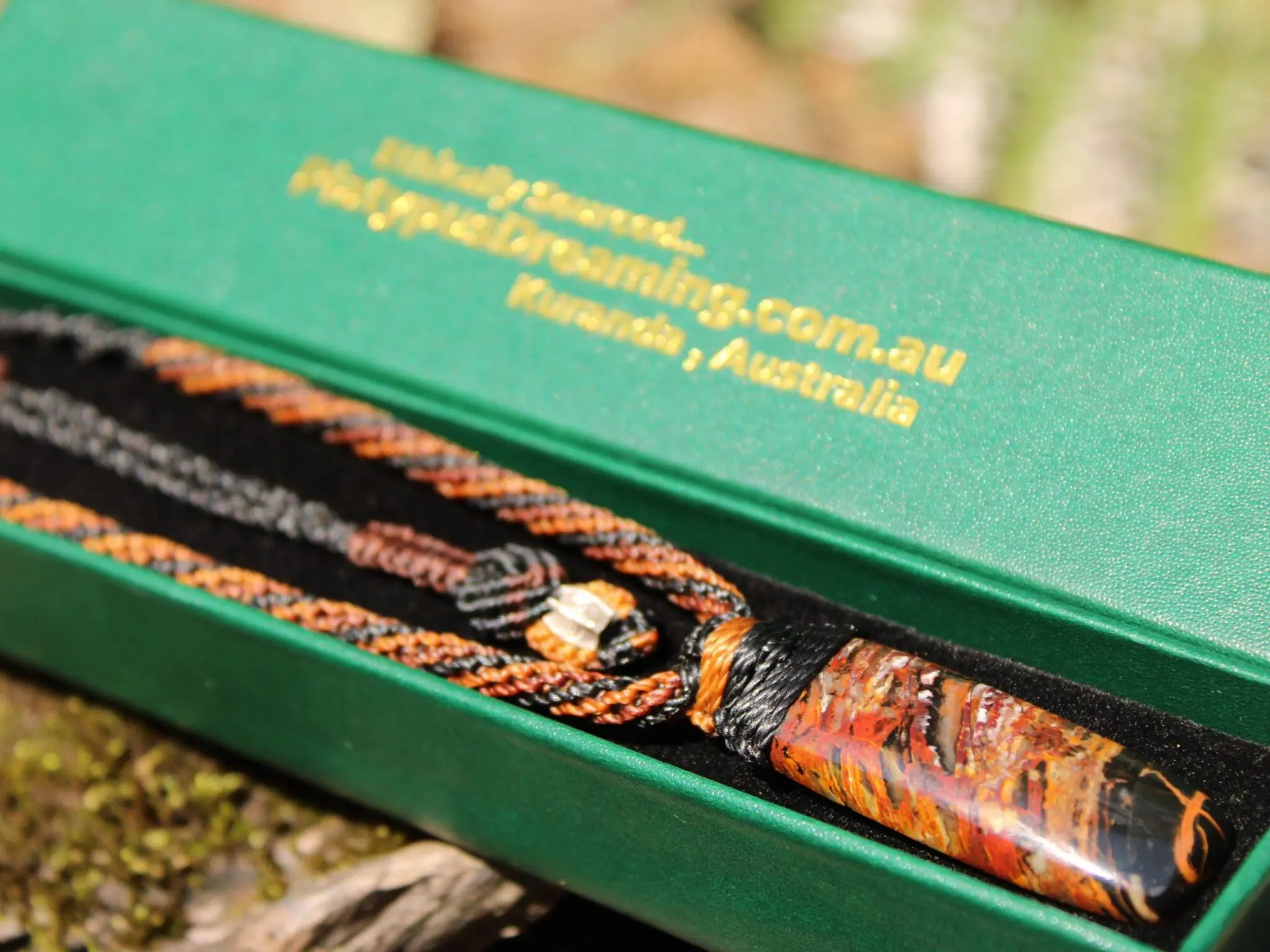 Australian Pilbara Jasper Pendant, Indigenous Jasper Graffiti Necklace, Australian made Macrame Cord, Aboriginal Outback Healing crystal - Image 18