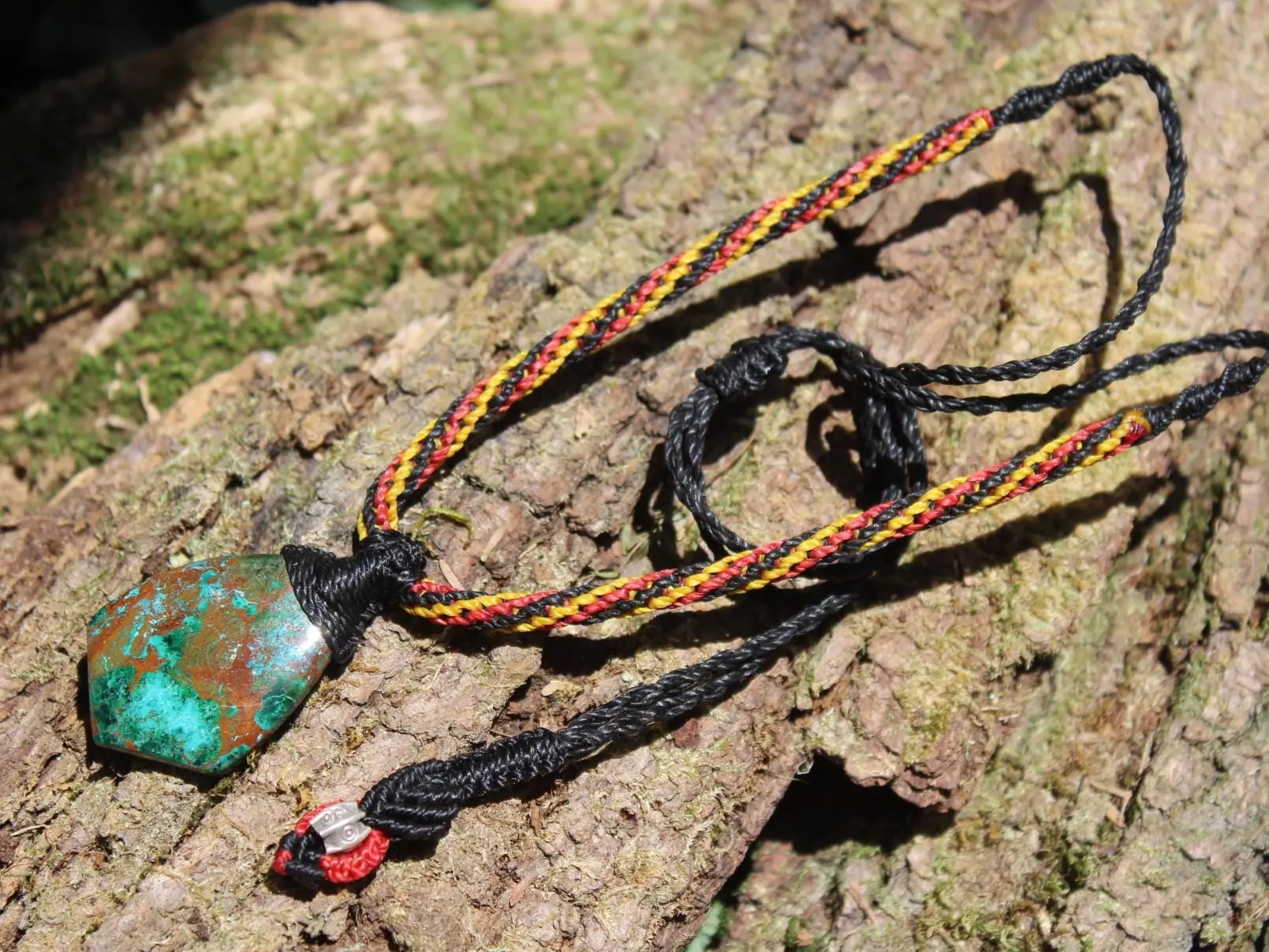 AUSTRALIAN CHRYSOCOLLA Pendant,Natural Malachite Necklace, Malachite Gemstone Pendant, beach jewelry, summer jewelry, surfer necklace - Image 12