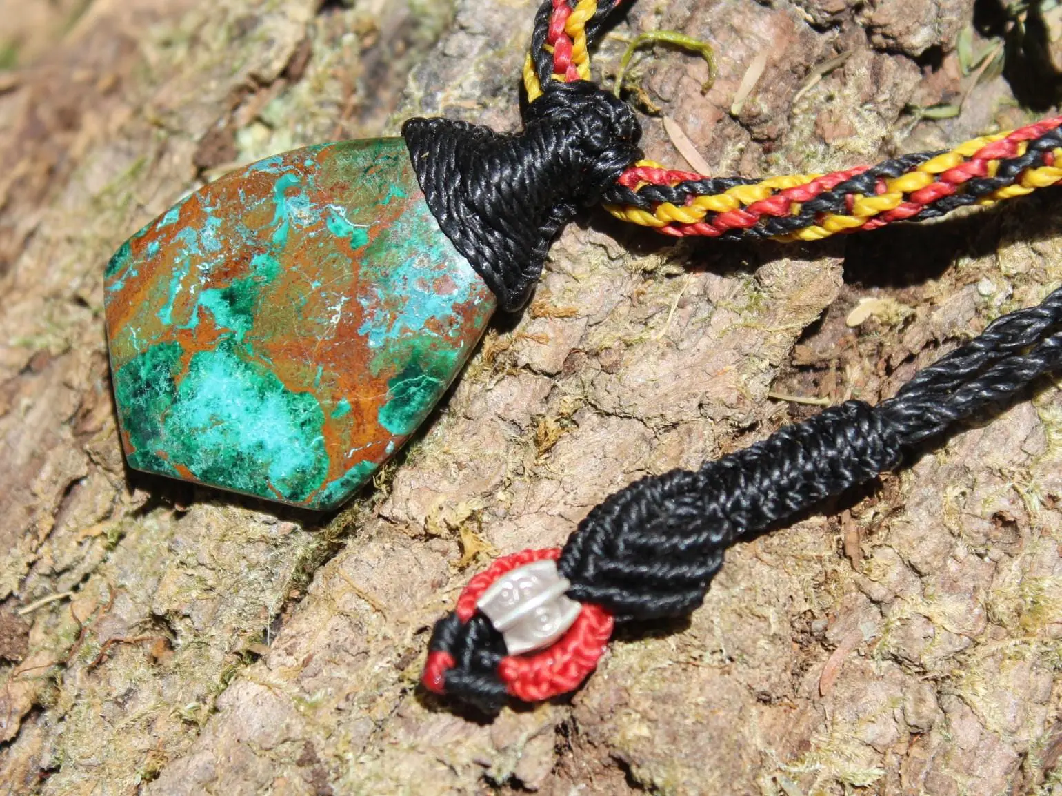 AUSTRALIAN CHRYSOCOLLA Pendant,Natural Malachite Necklace, Malachite Gemstone Pendant, beach jewelry, summer jewelry, surfer necklace - Image 14